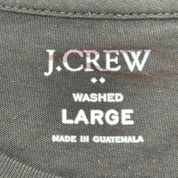 J Crew Factory Cotton washed jersey tee in Black size Large NWT 53362 - Picture 5 of 10